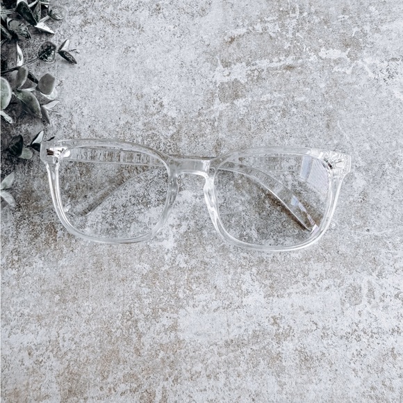 Accessories - Clear Square Frame Blue Light Glasses